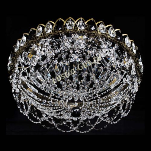 Люстра Хрустальный Каскад Ажур под бронзу Черная в Подольске Гусь Хрустальный