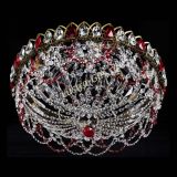 Люстра Хрустальный Каскад Ажур под бронзу Красная в Подольске