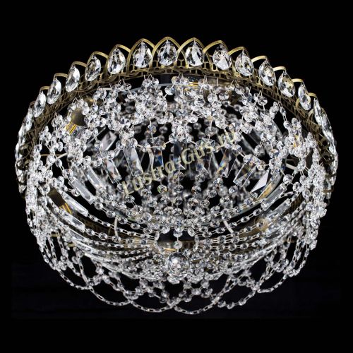 Люстра Хрустальный Каскад Ажур под бронзу в Подольске Гусь Хрустальный