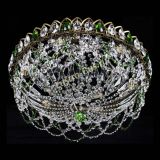 Люстра Хрустальный Каскад Ажур под бронзу Зеленая в Подольске