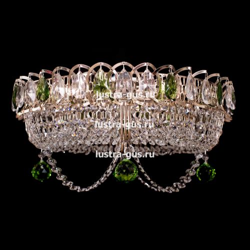 Люстра Кольцо Блин Цветная в Подольске Гусь Хрустальный