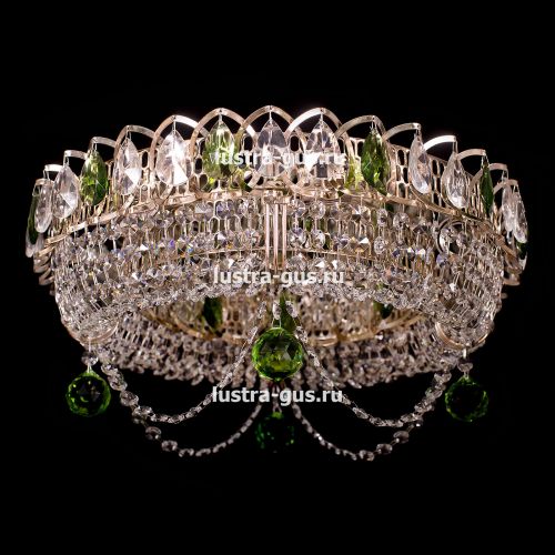 Люстра Кольцо Блин Цветная в Подольске Гусь Хрустальный