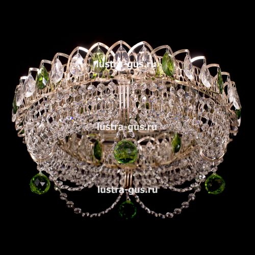 Люстра Кольцо Блин Цветная в Подольске Гусь Хрустальный