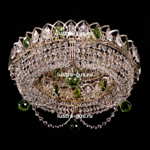 Люстра Кольцо Блин Цветная в Подольске Гусь Хрустальный