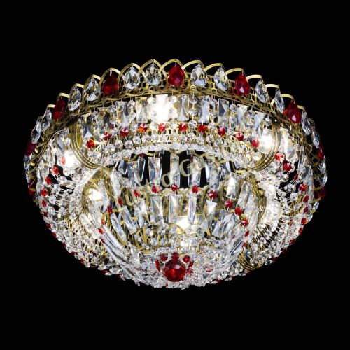 Люстра Кольцо Классика Пластинка красная под бронзу в Подольске Гусь Хрустальный