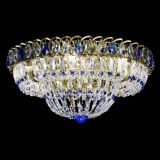 Люстра Кольцо Классика Пластинка синяя под бронзу в Подольске