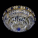 Люстра Кольцо Классика Пластинка синяя под бронзу в Подольске