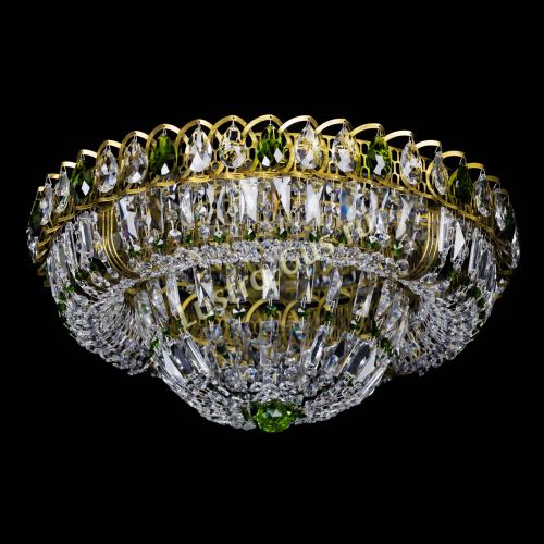 Люстра Кольцо Классика Пластинка зеленая под бронзу в Подольске Гусь Хрустальный