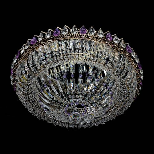 Люстра Кольцо Классика Пластинка фиолетовая в Подольске Гусь Хрустальный