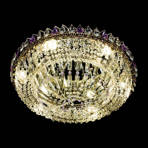 Люстра Кольцо Классика Пластинка фиолетовая в Подольске Гусь Хрустальный
