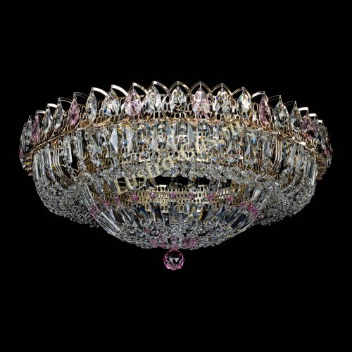 Люстра Кольцо Классика Пластинка розовая в Подольске Гусь Хрустальный