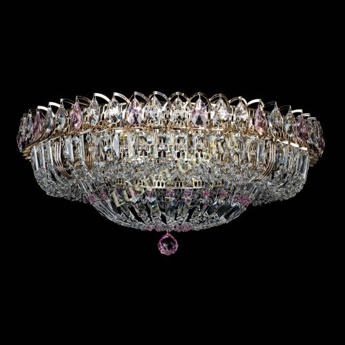 Люстра Кольцо Классика Пластинка розовая в Подольске Гусь Хрустальный