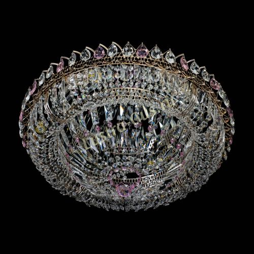 Люстра Кольцо Классика Пластинка розовая в Подольске Гусь Хрустальный