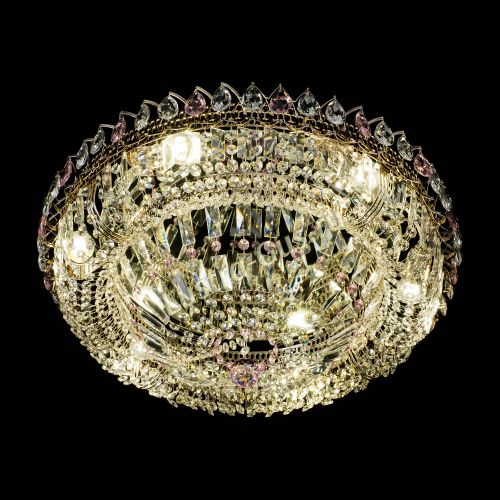 Люстра Кольцо Классика Пластинка розовая в Подольске Гусь Хрустальный