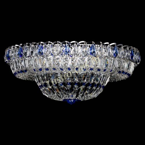 Люстра Кольцо Пластинка 600 мм синяя в Подольске Гусь Хрустальный