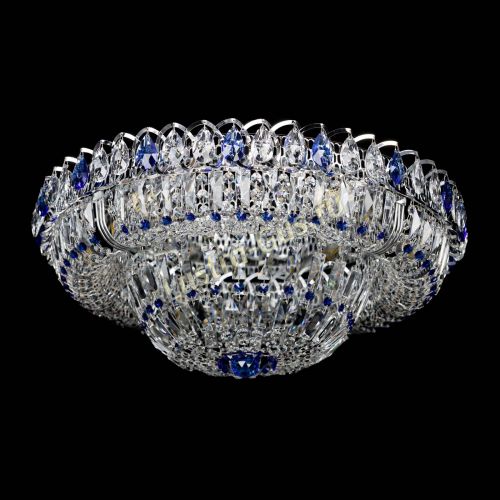 Люстра Кольцо Пластинка 600 мм синяя в Подольске Гусь Хрустальный