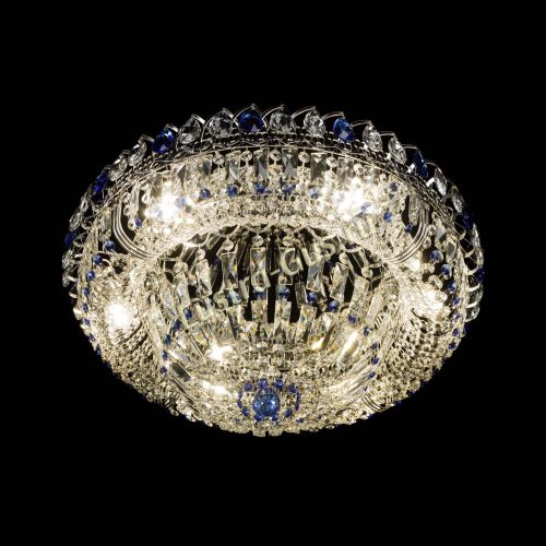 Люстра Кольцо Пластинка 600 мм синяя в Подольске Гусь Хрустальный