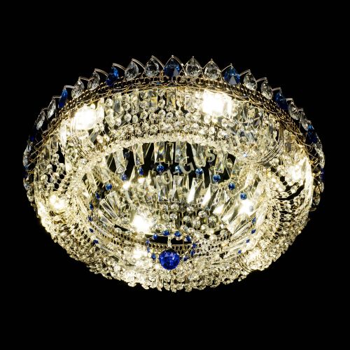 Люстра Кольцо Классика Пластинка синяя в Подольске Гусь Хрустальный