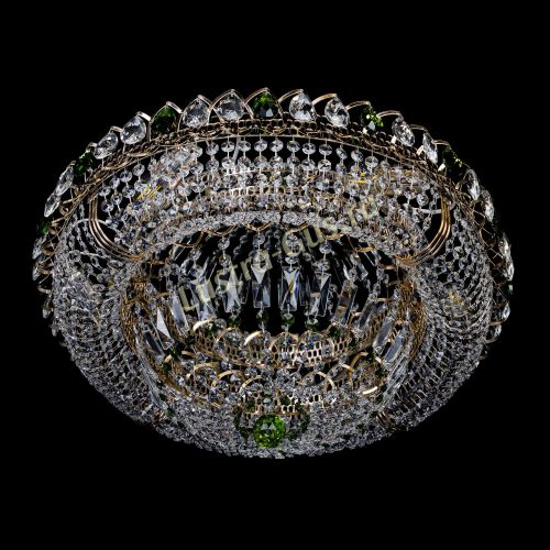 Люстра Кольцо Классика зеленая в Подольске Гусь Хрустальный