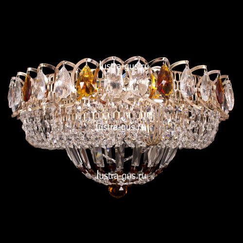 Люстра Кольцо Классика цветная в Подольске Гусь Хрустальный