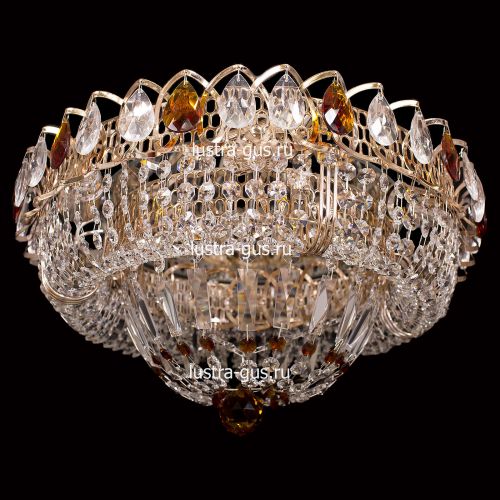 Люстра Кольцо Классика цветная в Подольске Гусь Хрустальный