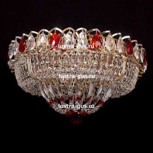 Люстра Кольцо Классика красная в Подольске Гусь Хрустальный