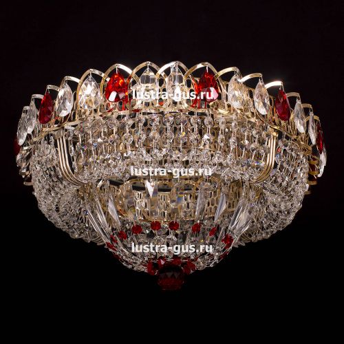Люстра Кольцо Классика красная в Подольске Гусь Хрустальный