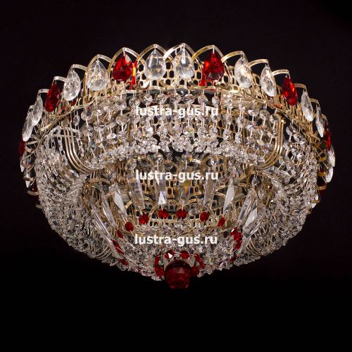 Люстра Кольцо Классика красная в Подольске Гусь Хрустальный