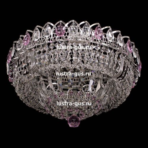 Люстра Кольцо Классика розовая в Подольске Гусь Хрустальный