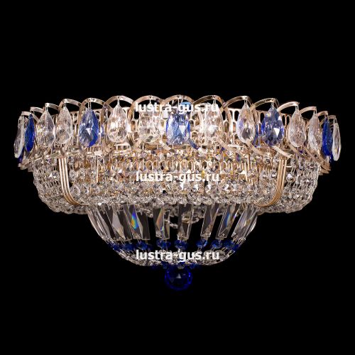 Люстра Кольцо Классика синий в Подольске Гусь Хрустальный