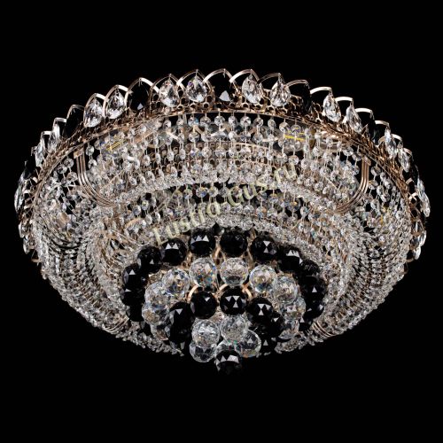 Люстра Кольцо пирамида шар 40 мм черная в Подольске Гусь Хрустальный