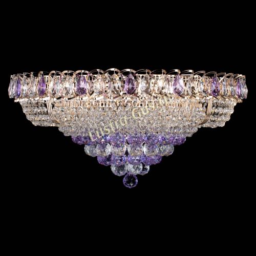 Люстра Кольцо пирамида шар 40 мм фиолетовая в Подольске Гусь Хрустальный