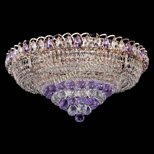 Люстра Кольцо пирамида шар 40 мм фиолетовая в Подольске Гусь Хрустальный