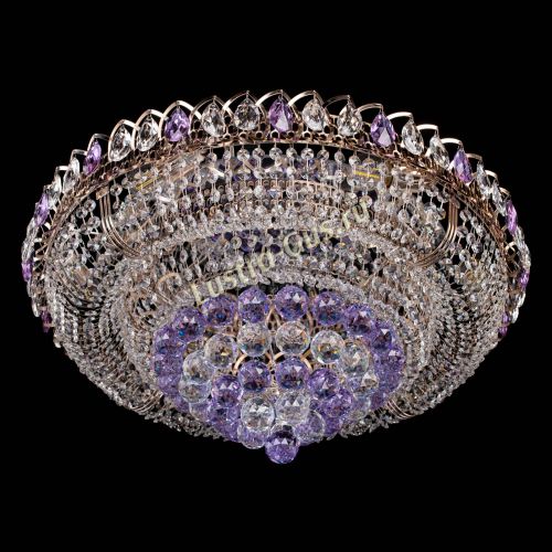Люстра Кольцо пирамида шар 40 мм фиолетовая в Подольске Гусь Хрустальный