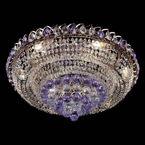 Люстра Кольцо пирамида шар 40 мм фиолетовая в Подольске Гусь Хрустальный