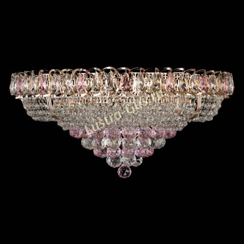 Люстра Кольцо пирамида шар 40 мм розовая в Подольске Гусь Хрустальный