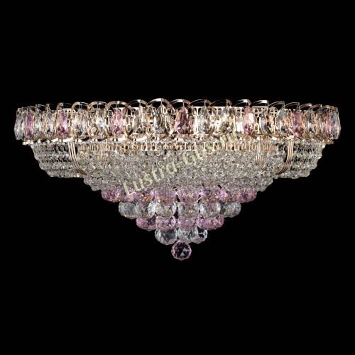 Люстра Кольцо пирамида шар 40 мм розовая в Подольске Гусь Хрустальный