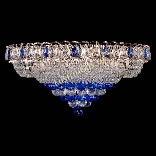 Люстра Кольцо пирамида шар 40 мм синяя в Подольске Гусь Хрустальный