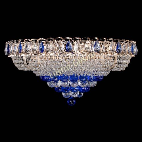 Люстра Кольцо пирамида шар 40 мм синяя в Подольске Гусь Хрустальный