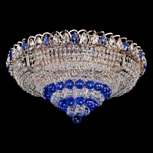 Люстра Кольцо пирамида шар 40 мм синяя в Подольске Гусь Хрустальный