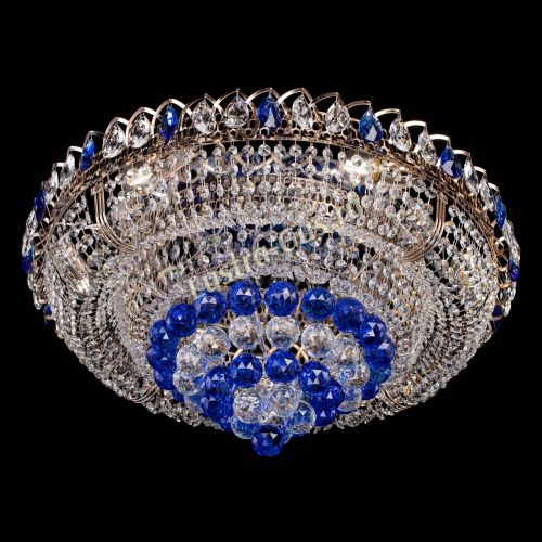 Люстра Кольцо пирамида шар 40 мм синяя в Подольске Гусь Хрустальный