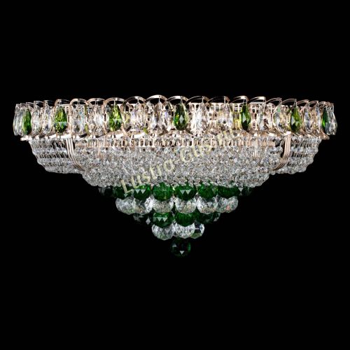 Люстра Кольцо пирамида шар 40 мм зеленая в Подольске Гусь Хрустальный