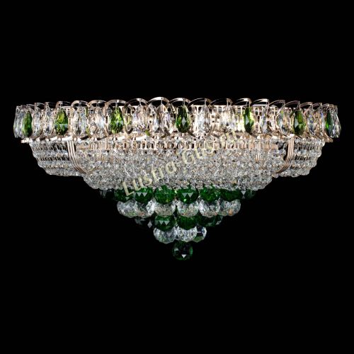 Люстра Кольцо пирамида шар 40 мм зеленая в Подольске Гусь Хрустальный