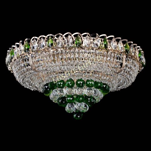 Люстра Кольцо пирамида шар 40 мм зеленая в Подольске Гусь Хрустальный