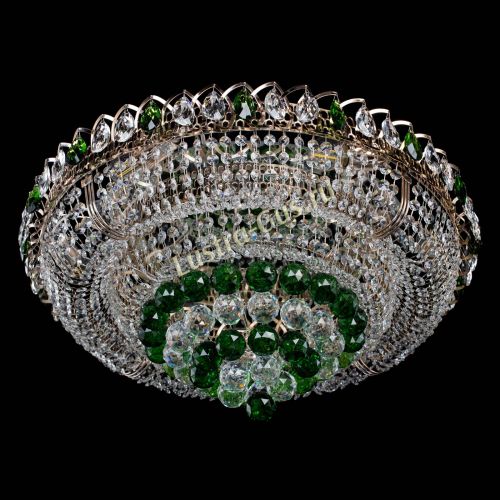 Люстра Кольцо пирамида шар 40 мм зеленая в Подольске Гусь Хрустальный