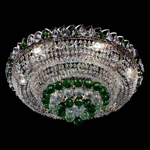 Люстра Кольцо пирамида шар 40 мм зеленая в Подольске Гусь Хрустальный