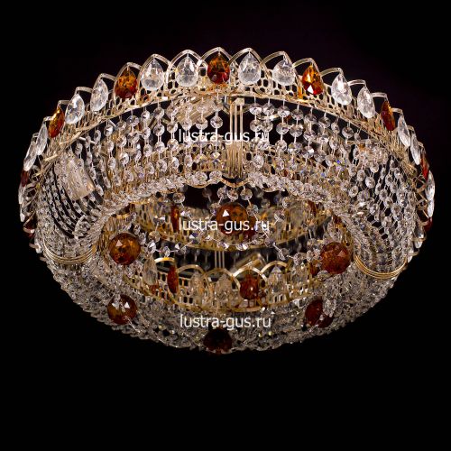 Люстра Кольцо Снежинка чайная в Подольске Гусь Хрустальный