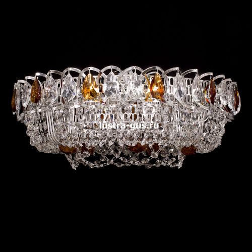 Люстра Кольцо Снежинка чайная в Подольске Гусь Хрустальный