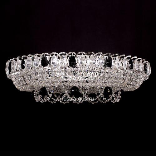 Люстра Кольцо Снежинка черная в Подольске Гусь Хрустальный