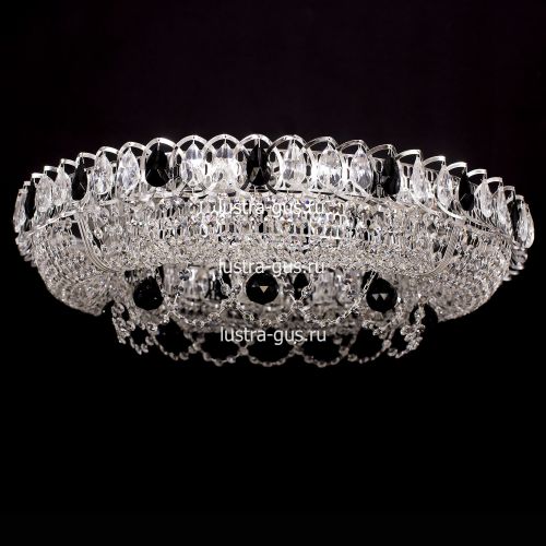 Люстра Кольцо Снежинка черная в Подольске Гусь Хрустальный